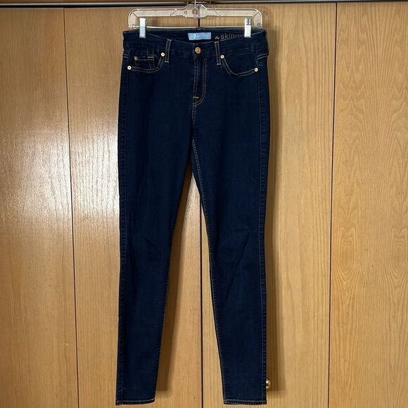 7 For All Mankind Skinny Jeans Sz 29 - Picture 1 of 10